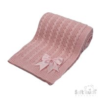 ABP16-DP: Dusty Pink Cable Knit Wrap